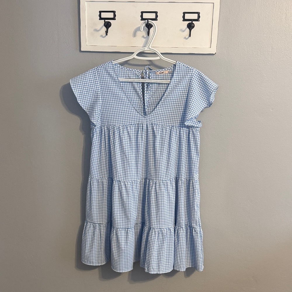 Blue Gingham Women’s Dress